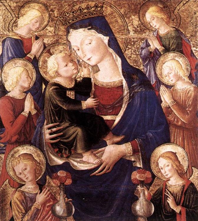 CAPORALI, Bartolomeo Virgin and Child with Angels f oil painting picture